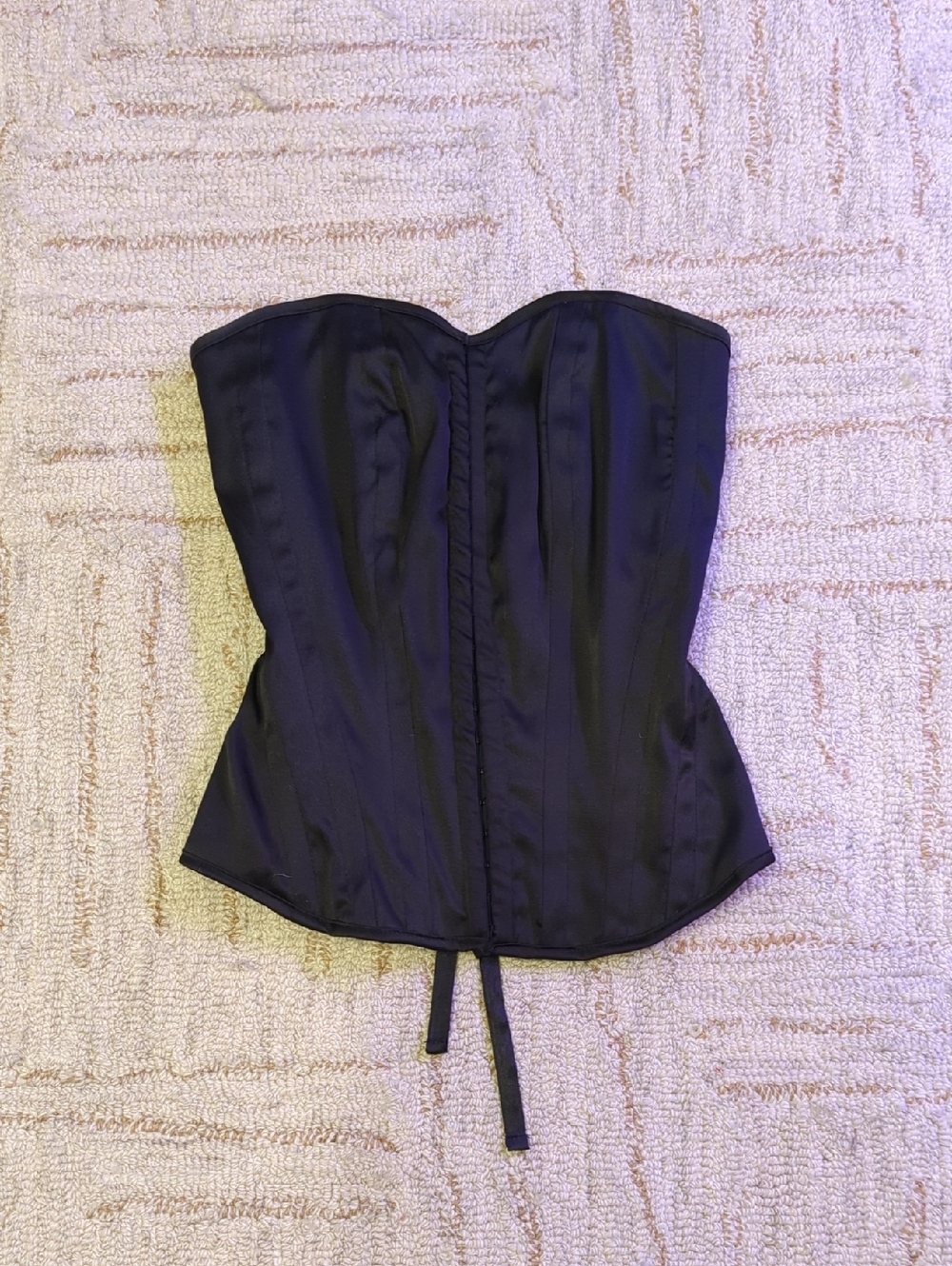 Charlotte Russe Black Strapless Corset Top